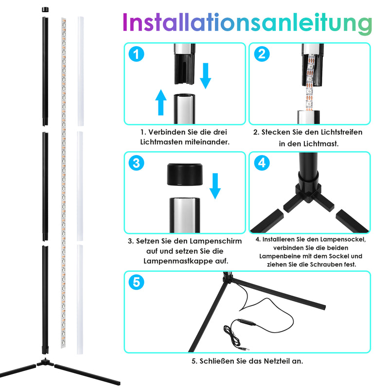 Sonnewelt LED floor lamp dimmable RGB 7W