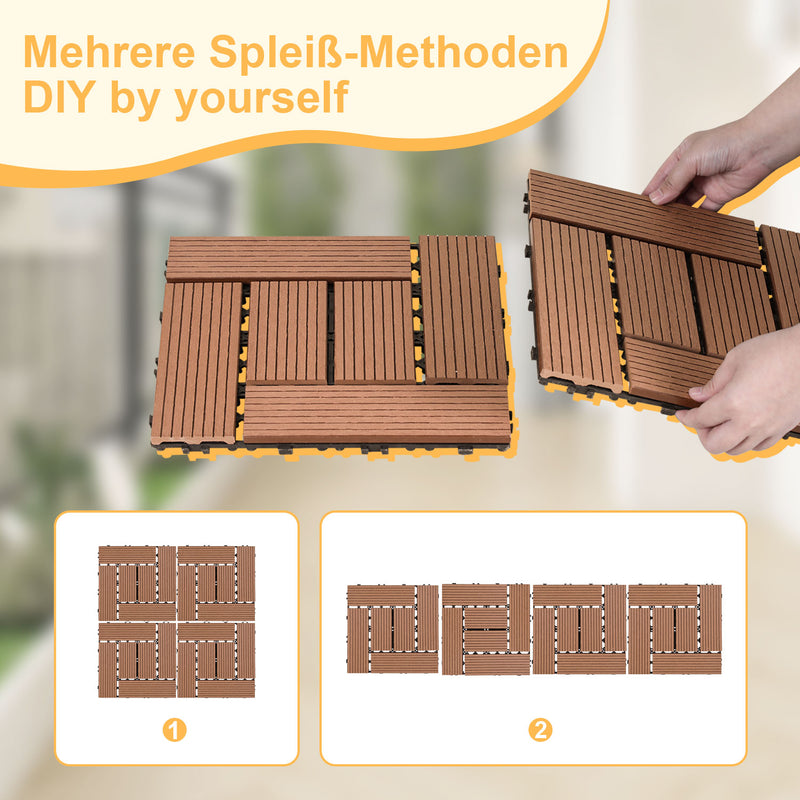 Sonnewelt WPC Terrassenfliesen Klickfliese 30x30cm 11 stk