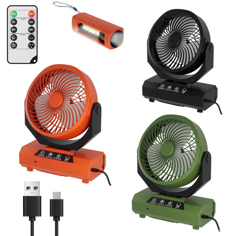 Sonnewelt Camping ventilator mit Haken & LED-Laterne 20000mAh