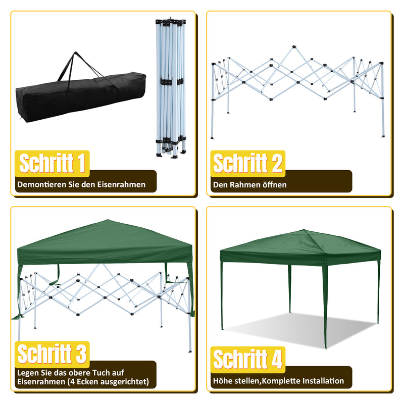 Sonnewelt Pop-Up Pavillon Gazebo 3x3m