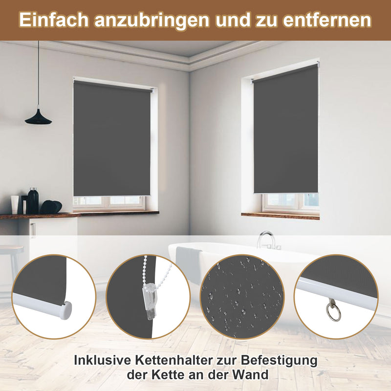 Sonnewelt vertical awning outdoor roller blind dark grey/light grey