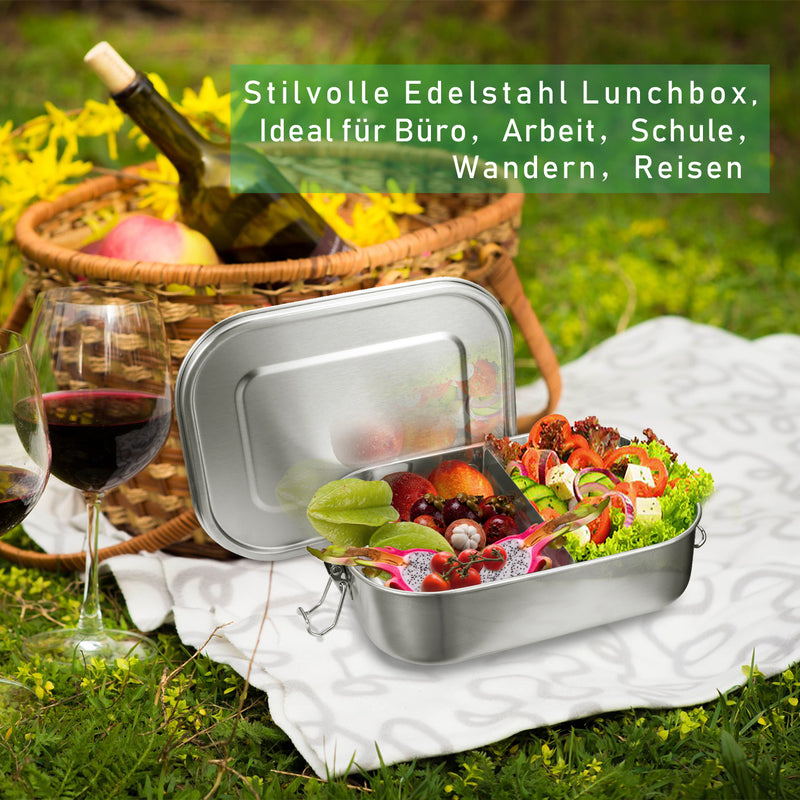 Sonnewelt Brotdose Edelstahl Lunchbox 800+1200+1400ml Kombi-Set