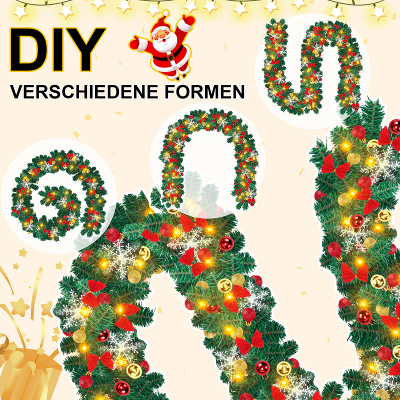 Sonnewelt Weihnachtsgirlande mit 100 LEDs 5m