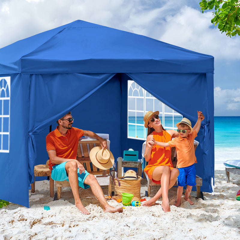 Sonnewelt Pop-Up Pavillon Gazebo 3x3m mit Seiten