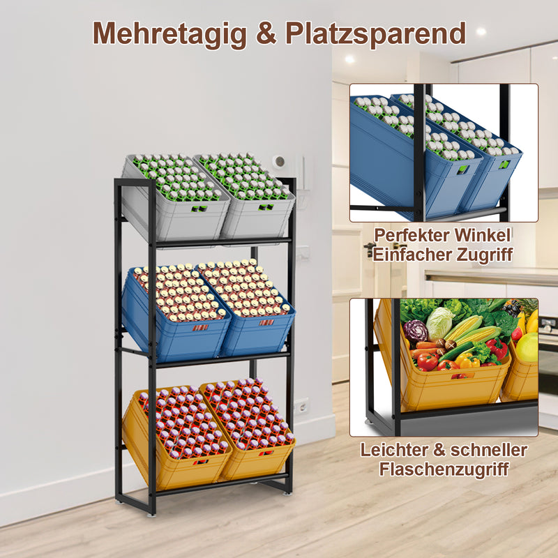 Sonnewelt beverage crate rack for 6 crates 140 * 71 * 30CM