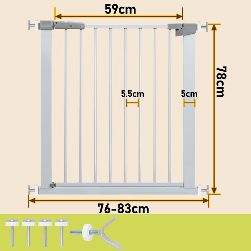 Sonnewelt Treppenschutzgitter Kindergitter ohne Bohren 76-104cm