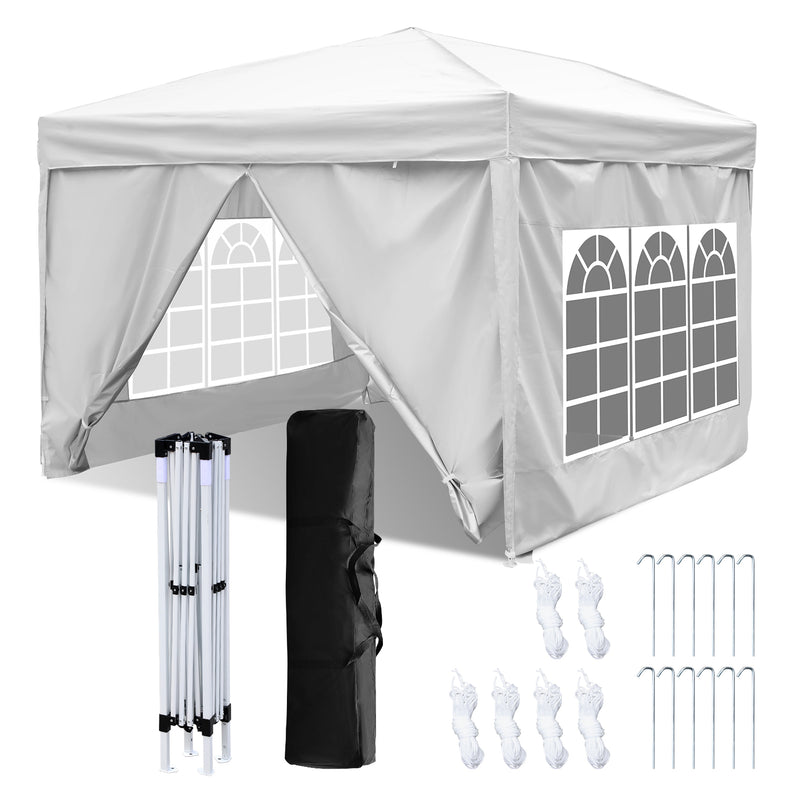 Sonnewelt Pop-Up Pavillon Gazebo 3x3m mit Seiten