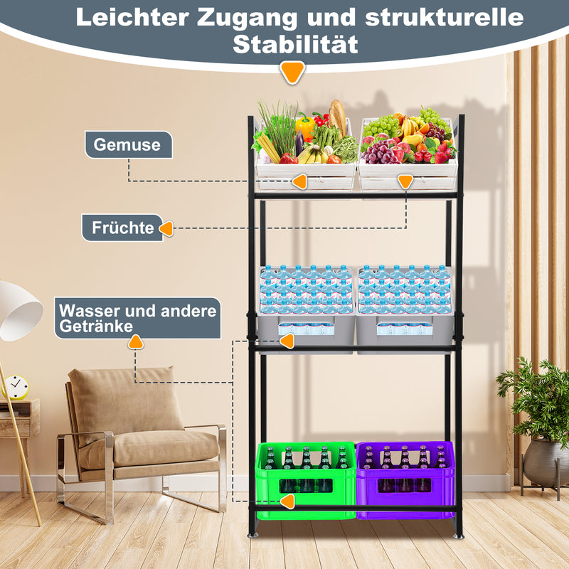 Sonnewelt beverage crate rack for 6 crates 140 * 71 * 30CM