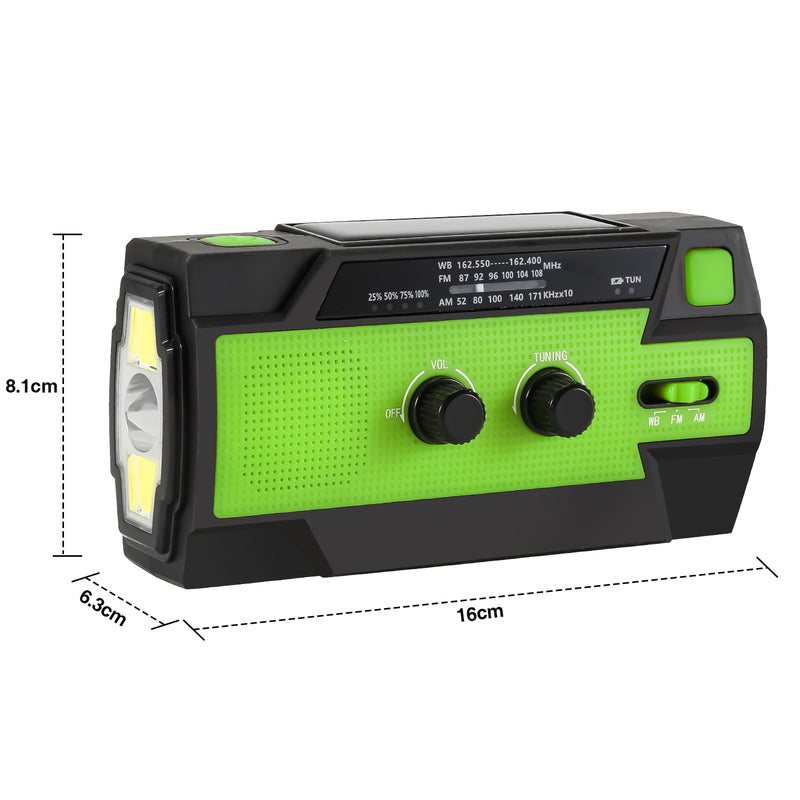 Sonnewelt Crank Radio Portable Solar Radio AM/FM Emergency Radio