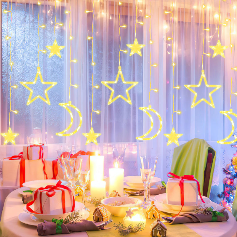 Sonnewelt LED Stars Christmas Lights Curtain Lights 3.5M