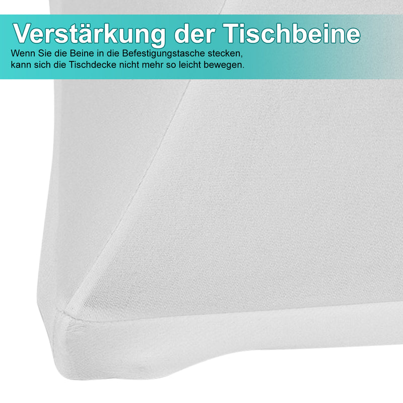 Sonnewelt Stehtischhusse Stretch Tischdecke Weiß