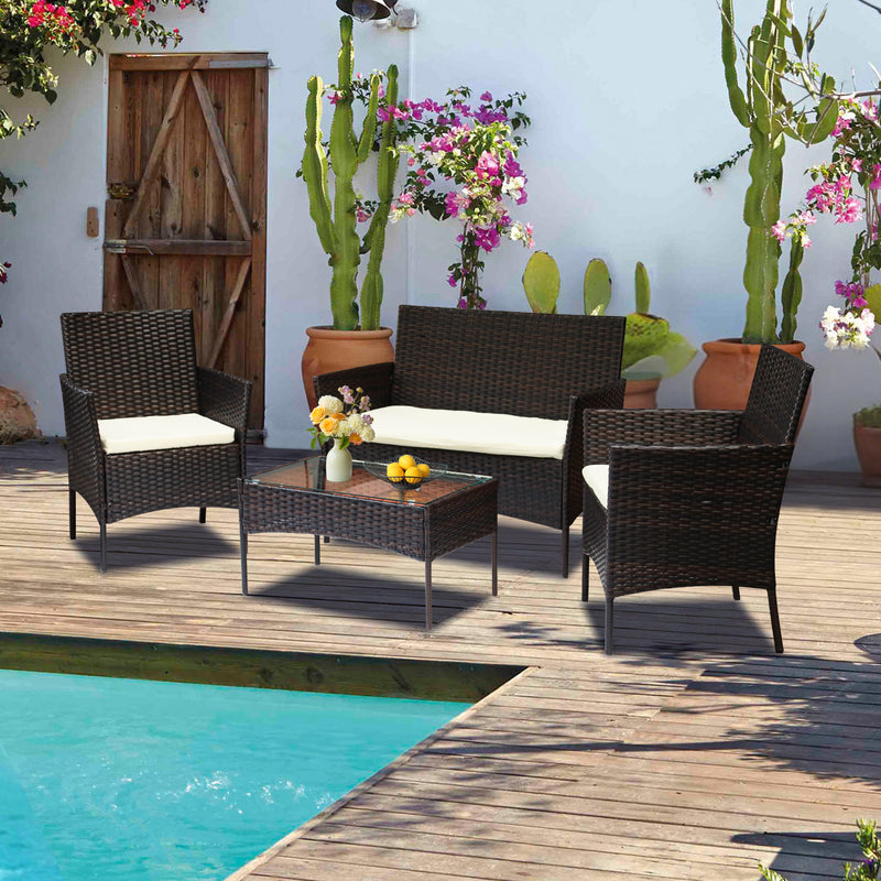 Sonnewelt polyrattan seating group garden furniture set