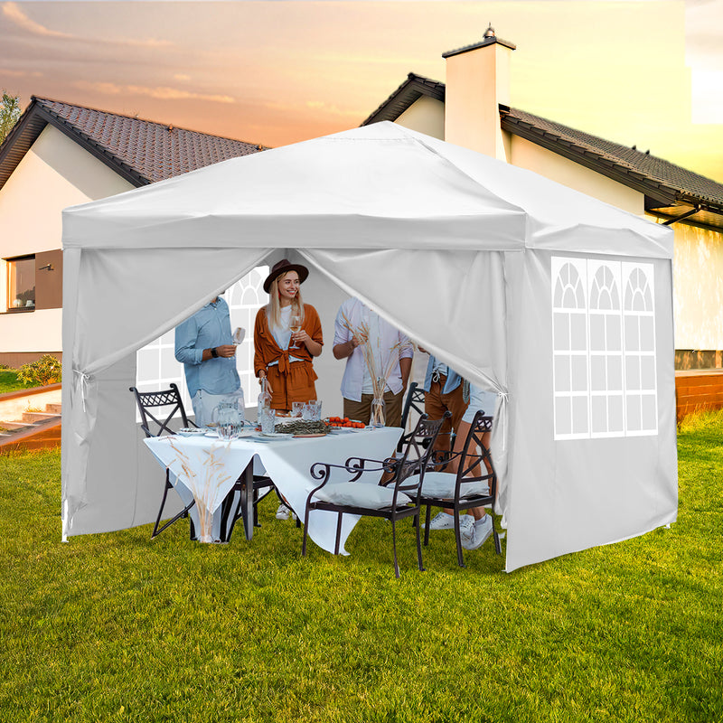 Sonnewelt Pop-Up Pavillon Gazebo 3x3m mit Seiten