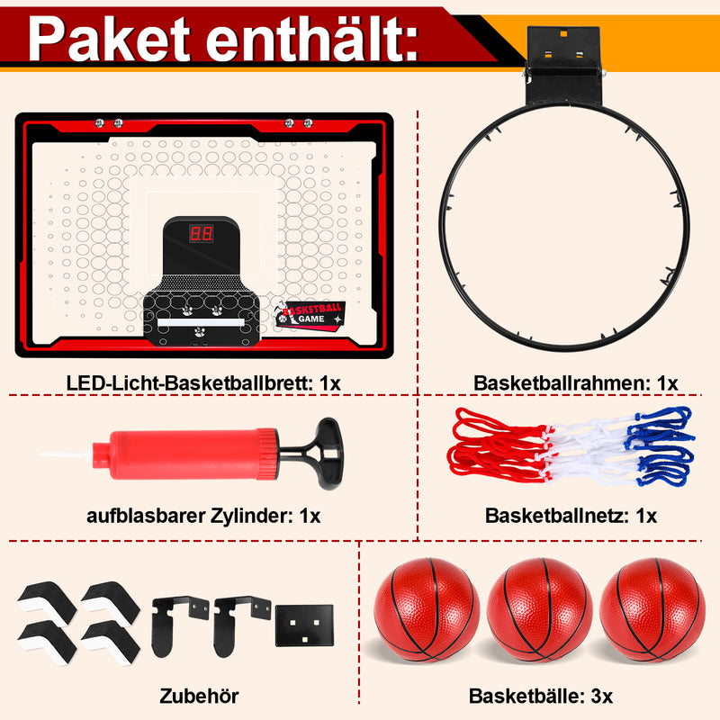 Sonnewelt Basketballkorb Hängekorb Set Indoor