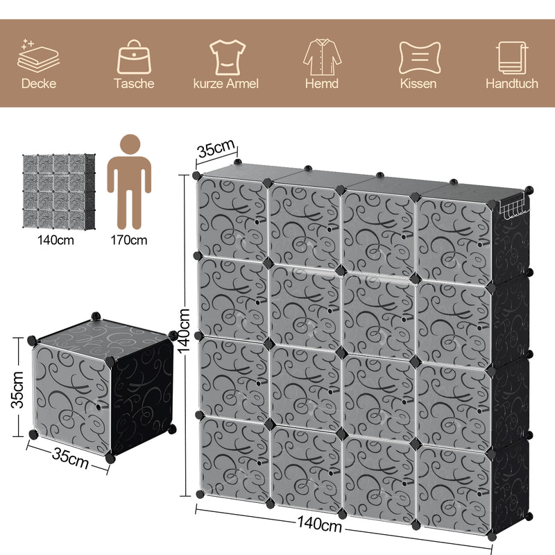 Sonnewelt Multifunctional Wardrobe with Hooks and Hangers