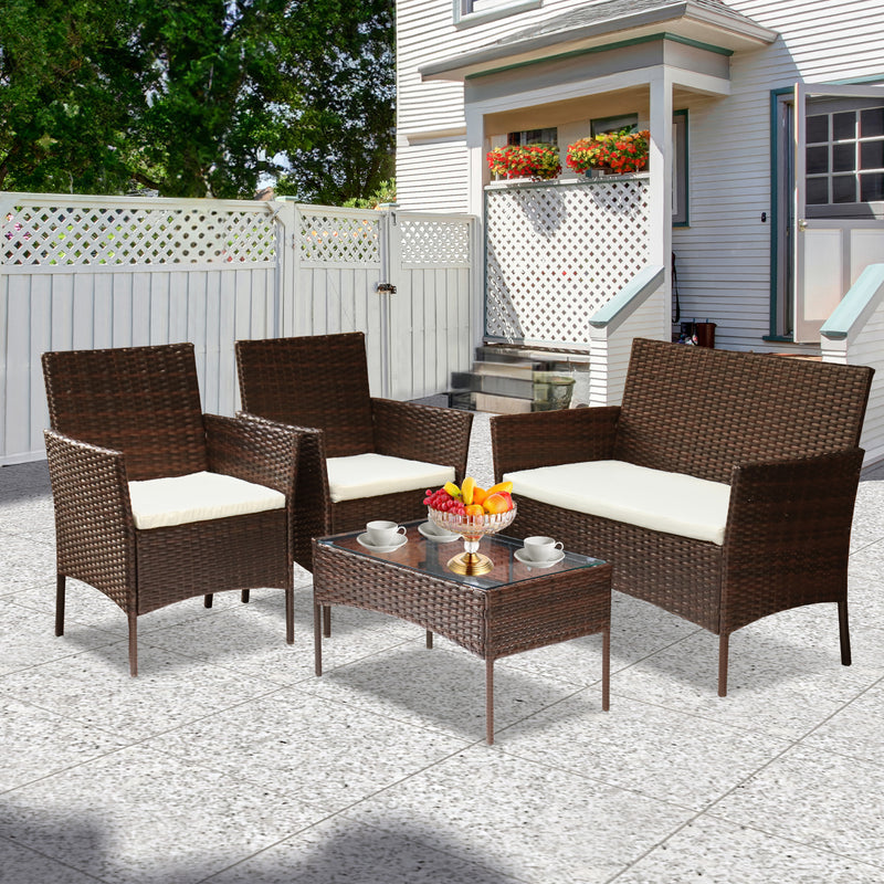 Sonnewelt polyrattan seating group garden furniture set