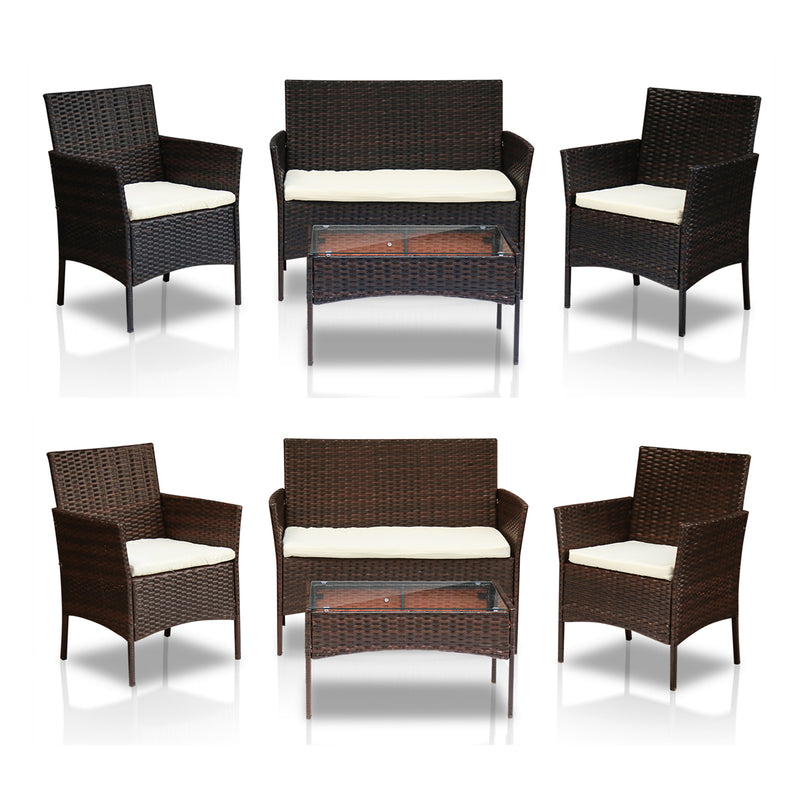 Sonnewelt polyrattan seating group garden furniture set