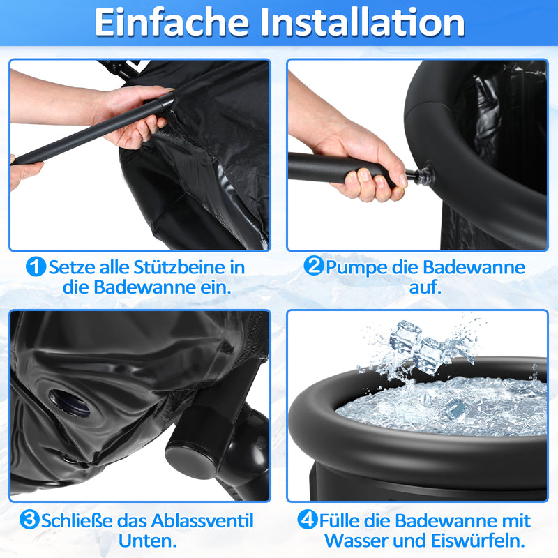 Sonnewelt Eisbad Eisbadeimer Faltbar Portable 80cm X 80cm