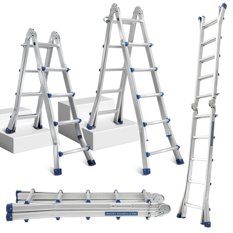 Sonnewelt telescopic ladder multifunctional ladder 3 in 1 aluminum ladder