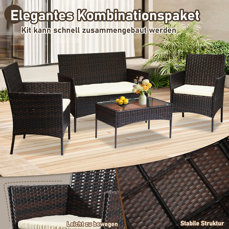 Sonnewelt polyrattan seating group garden furniture set