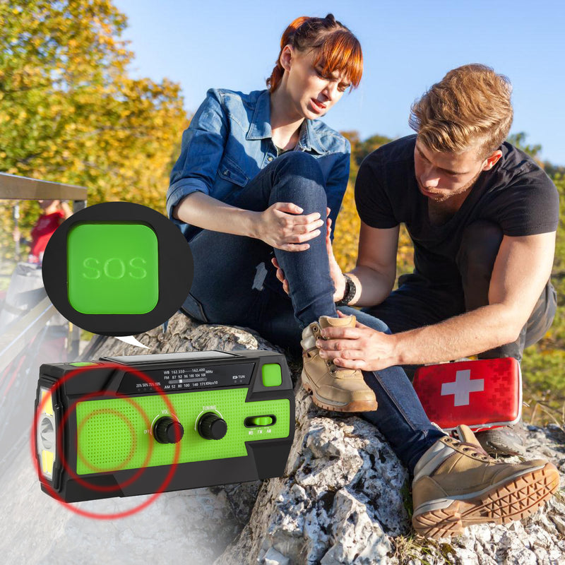 Sonnewelt Crank Radio Portable Solar Radio AM/FM Emergency Radio