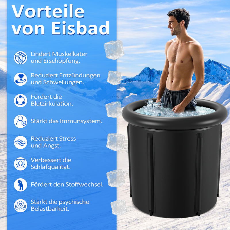 Sonnewelt Eisbad Eisbadeimer Faltbar Portable 80cm X 80cm