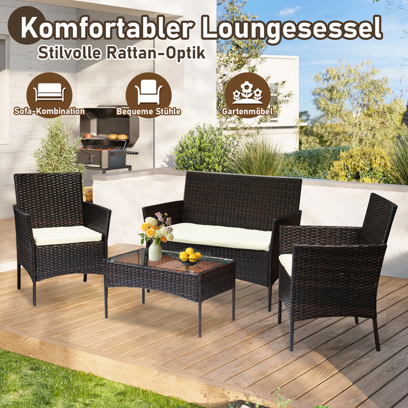 Sonnewelt polyrattan seating group garden furniture set