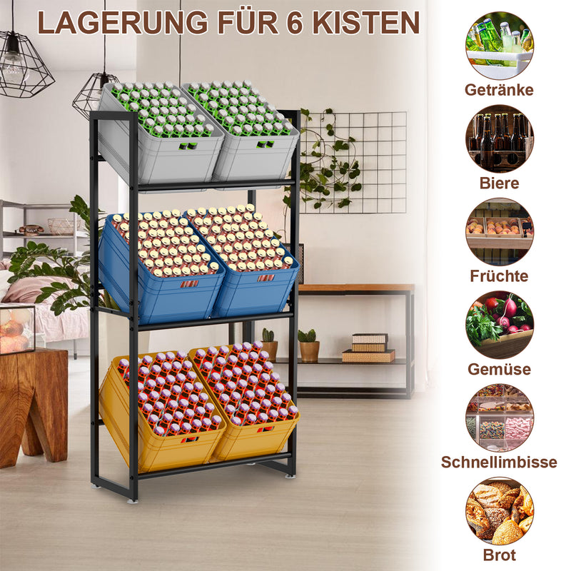 Sonnewelt beverage crate rack for 6 crates 140 * 71 * 30CM